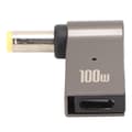 Miniatyrbilde 1 av 7: Laptop Lader Adapter PD USB Type C Hunn I til DC Adapter 100w Aluminium Legering Albue Notebook Strømadapter 5.5x2.5mm