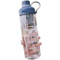 Pikkukuva 5 / 5: Urheilujuomapullo, urheiluvesipullo, suuri vesipullo teesuodattimella, muovinen vesikuppi ajalla (Koko: 650 ml, Väri: sininen)