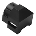 Miniatyrbilde 7 av 8: RV Markise Endeplugg Svart Solid Aluminium Delutskiftning for Sunchaser II Avrundad Maskinvara