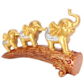 Miniatyrbillede 7 af 8: Elefant Statue Skulptur Innovativ Syntetisk Resin Ornamenter Desktop Møblering Guld