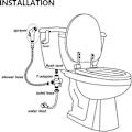 Miniatyrbillede 3 af 4: Håndholdt Bidet Sprøjte Til Toilet Bærbar Kæledyrsbruser Toilet Vand Sprøjte Bidet Tilbehør Badeværelses Spray Til Personlig Hygiejne (bidet Sprøjte H1 Sort