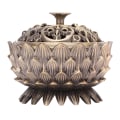 Miniatyrbillede 1 af 6: Bronze Lotus Røgelsebrænder - 7x5cm, Zinklegering boligdekoration