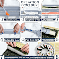 Miniatyrbilde 3 av 5: Sushi Maker Kit Sushi Maker, Sushi Maker Kit Sushi Bazooka og med Bambusmatte Gaveidé Egnet for Nybegynnere