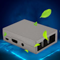 Pikkukuva 4 / 8: V3 Kova paksu alumiinikotelo liukuestematolla metallikotelo Raspberry Pi 3:lle Harmaa