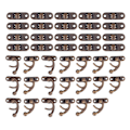 Miniatyrbillede 1 af 8: 20 sæt antik lås aluminiumslegering krog Hasp hornlås til smykkeskrin Bagage hardware
