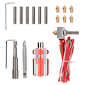 Miniatyrbild 1 av 8: 3D-skrivartillbehör Munstycke Extruder Kit Extrusionshuvud 17PCS Kit