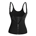 Miniatyrbillede 1 af 8: Kvinders underbust korset taljetræning 2 i 1 multifunktionel lynlås foran korsetoverdele til fitness bryllup Cosplay Sort S