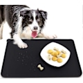 Miniatyrbillede 4 af 5: Silikone Hund Kat Fodermåtte, Skridsikker Kæledyrsfodermåtte, Vandtæt Skålmåtte til Hund Kat Sort
