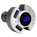 Miniatyrbild 2 av 8: Bluetooth FM-sändare Billadapter USB-minneskort 3 uppspelningslägen Display 87,5 till 108,0 MHz Billaddare 12 till 24 V