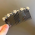 Miniatyrbilde 2 av 4: Stilige Perle Svarte Hårkamsett - Perfekt for Fransk Twist, Daglig Bruk, Bursdager, Bryllup - 3 Stykker