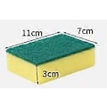 Pikkukuva 5 / 5: Monipakkaus 20 kpl monikäyttöisiä hankaussieniä intensiiviseen käyttöön. Mitat 11 x 7 x 3 cm (4,3' x 2,8' x 1,2')