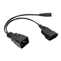 Miniatyrbillede 1 af 8: IEC320 C20 til IEC320 C7 EU-stik Professionelle kraftige Y-splitter-adapterkabel til computer HDTV