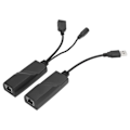 Miniatyrbilde 2 av 8: Nettverksutvidelseskabel USB2.0 til RJ45 Adapter Converter Extender CAT5E / CAT6 100-240VUS Plug