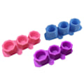 Miniatyrbilde 4 av 8: 3 stk silikonplanterform for å lage betongblomsterpotter DIY sukkulenter planter blå rosa lilla