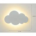 Miniatyrbild 2 av 4: Modern Inomhus Molnlampa Vägglampa Akryl Lampskärm Med Inbyggd LED-belysning Barnrum Varmvitt Ljus 25 16CM