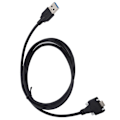 Miniatyrbild 2 av 8: USB 3.0-datakabel, typ C, dubbla skruvlåsning till standard med 0,6 tum skruvavstånd för dator