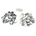 Pikkukuva 7 / 8: Tyhjän napin merkin set pyöreä metallinen turvapuikko takakyltin osat napinvalmistuskoneeseen 100 sarjaa 44 mm / 1,73 tuumaa