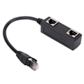 Miniatyrbilde 3 av 8: RJ45 splitteradapter 1 hann til 2 hunnport Ethernet-kontakt for nettverkshjemmekontor