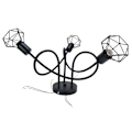 Miniatyrbillede 3 af 8: 3 Hoveder Vedhængslampe Hul Jern Loftlampe Base til Soveværelse Spisestue Stue til E14 Pære 85‑265V