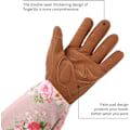 Miniatyrbillede 5 af 5: Havearbejde Rose Læderhandsker Kvinder Forlænget Pro Handsker Rose Beskæring Have til Mor og Bedstemor Havegaver (Brun)