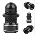 Miniatyrbilde 5 av 8: 1 par anodisert sykkeldekkfelg luftventil anti-støv dekselhetter i aluminiumlegering (svart)