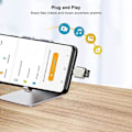 Miniatyrbild 3 av 5: USB-C TF Kortläsare, Typ C OTG TF Minneskortläsare Adapter för PC, Notebook, MacBook Air Pro, Galaxy, Huawei, Tablet (Silver)