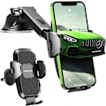 Miniatyrbilde 1 av 5: Mobilholder for bil, 3 i 1 med sterk sugekopp, luftventilgitter/dashbord/vindskjerm 360 rotasjon for iPhone15 Pro max/15pro/14pro MAX/Samsung etc