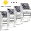 Miniatyrbillede 1 af 5: Rustfrit Stål Solar Bevægelsessensor Lys Udendørs Dekorativ Solar Drevet LED Sikkerhedslys Vandtæt Til Hoveddør Terrasse Dæk Have