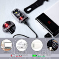 Miniatyrbillede 5 af 5: Sikker LED-lampe USB Genopladelig Løbelygte Clip-on Strobelygte med 5 Lystilstande