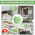 Miniatyrbilde 2 av 4: Oppbevaringsboks for plastfolie, multifunksjonell veggmontert dispenser for clingfilm, oppbevaringslokk for mat, oppbevaringsboks for ferskvareposer (grønn)
