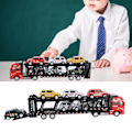 Miniatyrbilde 5 av 6: Transport lastebil leke modell legering avtagbar seks bil barnetransport lastebil simuleringsmodell gave Rød Red