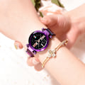 Pikkukuva 3 / 8: Mesh watch Starry Sky kellotaulukuvioinen naisten watch (violetti)