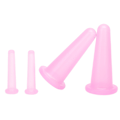 Miniatyrbild 5 av 8: 4st set Massageterapikoppar Bekvämt Praktiskt Kompakt Lättvikt Mjukt Flexibelt Rengörbart ansiktsmassageapparat Rosa
