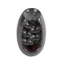 Miniatyrbillede 6 af 7: Vandfald Tilbageflow Røgelse Brænder Ornamenter Keramisk Springvand Røgelse Holder med 130 Kegler og Anti Slip Pad 20cm Rust