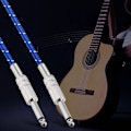 Miniatyrbillede 4 af 8: Mono guitarkabel han til han ledning 6,35 mm lige stik til elektriske instrumenter 1 m