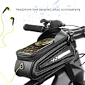 Miniatyrbillede 7 af 8: PVC Sort Hard Shell Vandtæt Performance Touching Screen Cykel Taske Mobiltelefon Cykling Pakke Udstyr