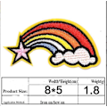 Miniatyrbild 4 av 5: Färgglada regnbågsbroderade tygmärken - Set med 28 | Perfekt för bagage, skor, hattar | Roliga accessoarer | Broderade lappar | Diamantdesign