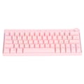 Miniatyrbilde 2 av 8: Mekanisk tastatur 64 tast RGB 3 mod ergonomisk layout knott design trådløst rosa tastatur for IOS brun bryter