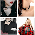Miniatyrbilde 2 av 5: PU Imitasjon Lær Gotisk Punk Choker Kort Halskjede med Hjerteformet Kobling (Svart)