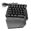 Miniatyrbild 5 av 8: Enhandsspeltangentbord 35 nycklar RGB-bakgrundsbelysning Ergonomiskt bärbart minispeltangentbord för hemmakontorsresor