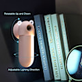 Miniatyrbillede 2 af 5: 3 Lysstyrke Justerbar Genopladelig Roterende Induktions Natlamper, Soveværelse Sengelamper Opladningsskab Lamper Trapper Korridor Skab Lamper (Pink)