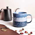 Miniatyrbillede 3 af 5: Stor Keramisk Kaffekrus, Stor Tekop til Kontor og Hjem, 620 ml, Tåler Opvaskemaskine og Mikroovn, 1 STK (Blå)