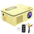 Miniatyrbilde 1 av 8: Projektor Mini LED Bærbar 1080P HDMI MultiFunksjon Hjemmekino S361 100-240V(Gul AU Plugg)