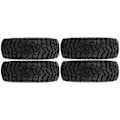 Pikkukuva 2 / 8: 4 kpl 1/10 RC Crawler 1,9 tuuman alumiinivanteet ja 115 mm kumirenkaat D90/F350/SCX10 musta