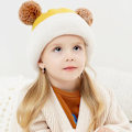 Miniatyrbillede 1 af 5: Varmt Hættehue til Børn Efterår Vinter Toddler Hat til Drenge Piger Cozy Gul Cap