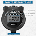 Miniatyrbillede 2 af 5: Dommer Digital Elektronisk Sports Stopur Timer Stort LCD Display (Sort) 1 Styk