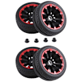 Pikkukuva 4 / 5: 4 kpl 12 mm Hex-vanteen reunat ja OD 2,59 tuuman kumirenkaat, D