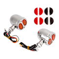 Miniatyrbillede 7 af 8: 1 par motorcykel LED blinklys dobbelt farve indikator blinklys 12V universel til motorcykel elektroplettering