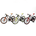 Miniatyrbillede 4 af 4: Mini 1:10 Legering Cykel Skala Model Desktop Simulation Ornament Finger Mountainbikes Legetøj Grøn