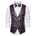 Miniatyrbillede 4 af 4: Stilfuld Sequin Casual Vest til Mænd XXL Lilla